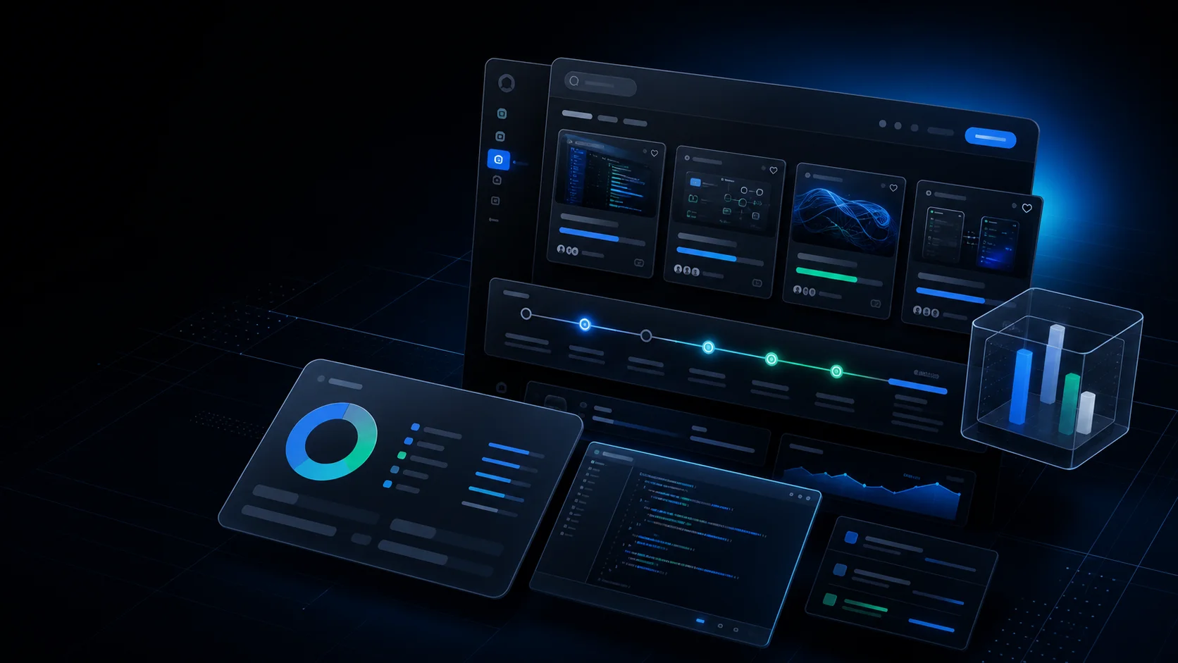 Interface da Vaquinha Tech com campanha de software, progresso e milestones